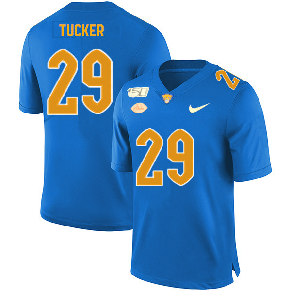 2019 Men #29 Albert Tucker Pitt Panthers College Football Jerseys Sale-Royal